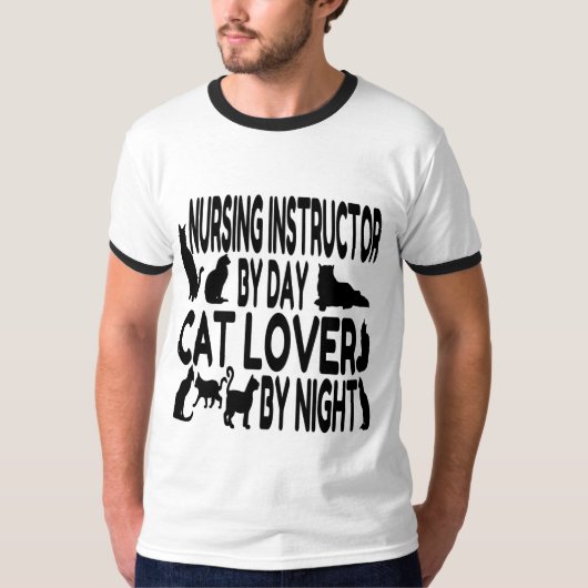 Cat Lover Nursing Instructor T-Shirt (Vorderseite)