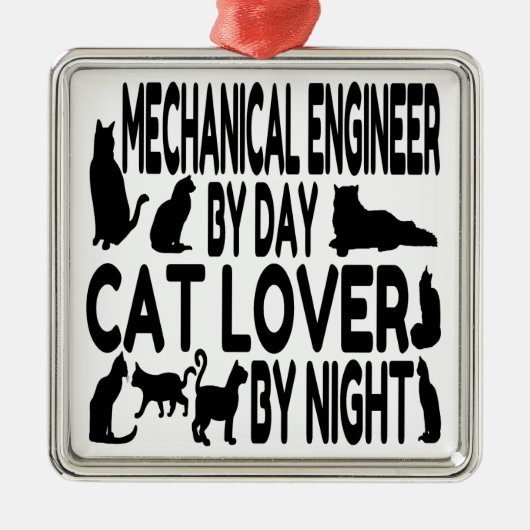 Cat Lover Ornament Aus Metall (Vorne)
