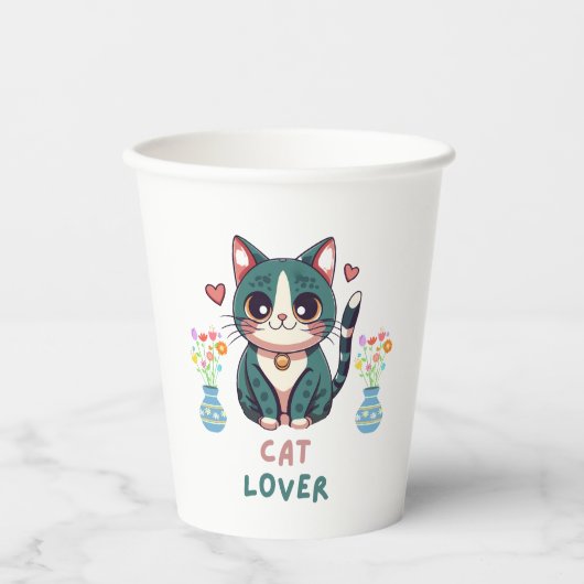 Cat Lover Pappbecher (Vorderseite)