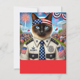 CAT Lover Party 4. Juli Unabhängigkeitstag Postkarte