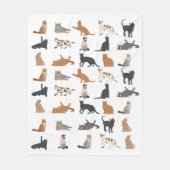 Cat Lover Patten Fun Print Fleecedecke (Vorderseite)