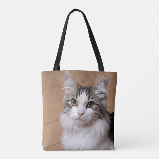 Cat Lover Personalisiert Foto Tasche (Rückseite)