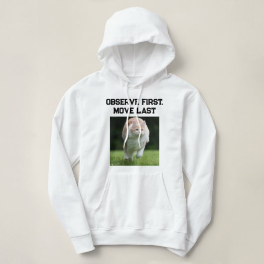 Cat Lover Personalized Pet Photo And Text White Hoodie (Design vorne)