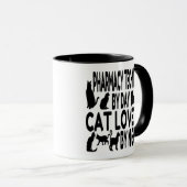 Cat Lover Pharmacy Techniker Tasse (VorderseiteRechts)