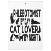 Cat Lover Phlebotomist Klemmbrett (Rückseite)
