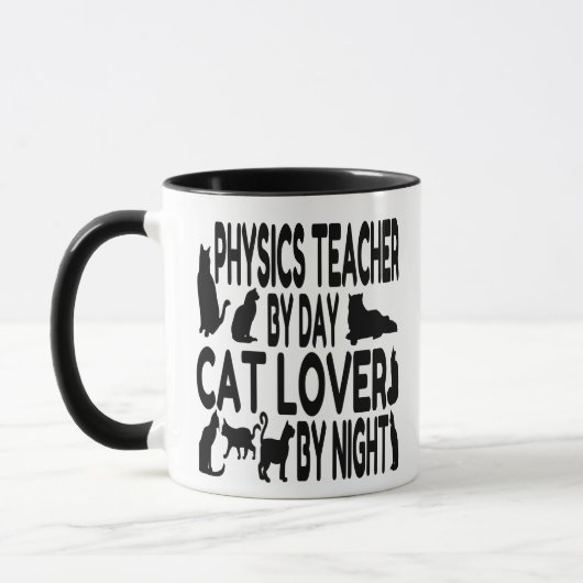 Cat Lover Physiklehrer Tasse (Links)