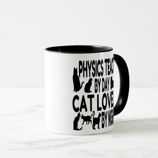 Cat Lover Physiklehrer Tasse (VorderseiteRechts)