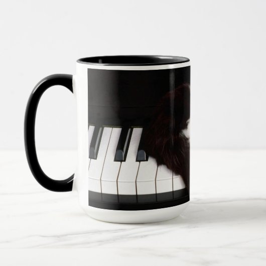 Cat Lover Piano Keys Tasse (Links)