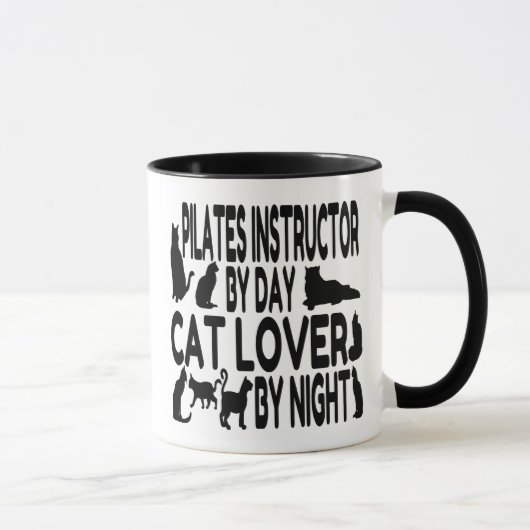 Cat Lover Pilates Instructor Tasse (Rechts)