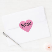 Cat Lover, PINK MEOW Aufkleber (Umschlag)