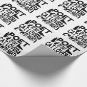 Cat Lover Poet Geschenkpapier (Ecke)