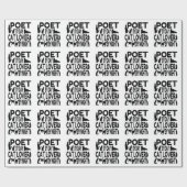 Cat Lover Poet Geschenkpapier (Flach)