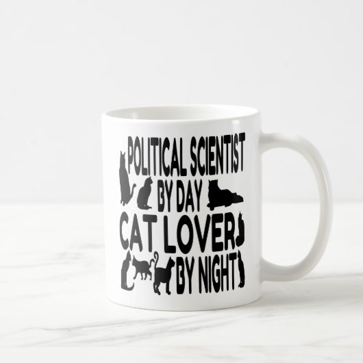 Cat Lover Politologe Kaffeetasse (Rechts)