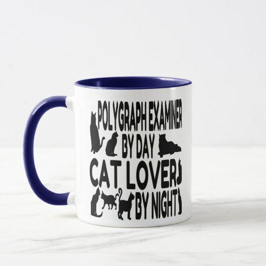 Cat Lover Polygraph Examiner Tasse (Links)