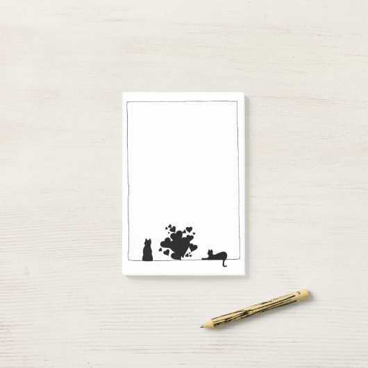 "Cat Lover" Post-it Klebezettel (Auf Schreibtisch)