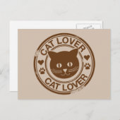 Cat Lover Postkarte (Vorne/Hinten)