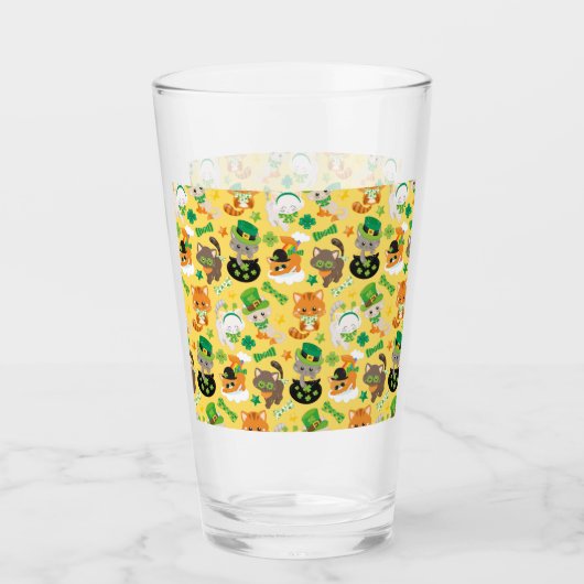 Cat Lover Print, irisch, Irland, St Patrick's Day Glas (Vorderseite)
