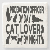 Cat Lover Probierbeauftragter Steinuntersetzer (Vorderseite)