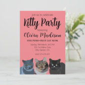 Cat Lover Purfect Cat Mama Kitty Party Einladung (Stehend Vorderseite)