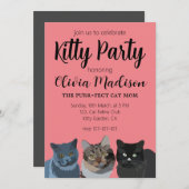 Cat Lover Purfect Cat Mama Kitty Party Einladung (Vorne/Hinten)