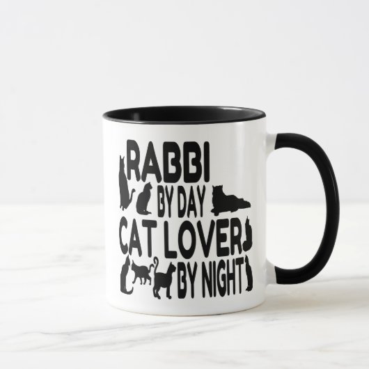 Cat Lover Rabbi Tasse (Rechts)
