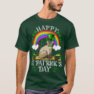 Cat Lover Rainbow Vintag Siam Cat St T-Shirt