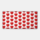Cat Lover Red Heart and Paws Classic Schreibtischunterlage (Vorderseite)