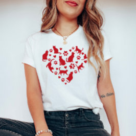 Cat Lover Red Heart of Cats T-Shirt