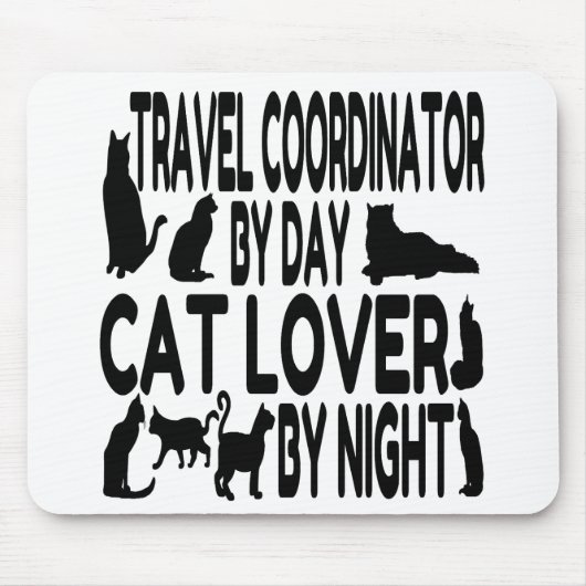 Cat Lover Reisekoordinator Mousepad (Vorne)