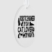 Cat Lover Roboter Engineer Ornament (Vorderseite)