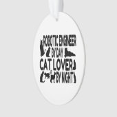 Cat Lover Roboter Engineer Ornament (Vorderseite)