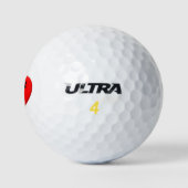 Cat Lover Rotes Herz und Paare Golfball (Logo)