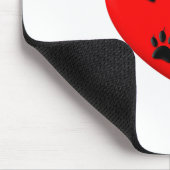 Cat Lover Rotes Herz und Paare Mousepad (Ecke)