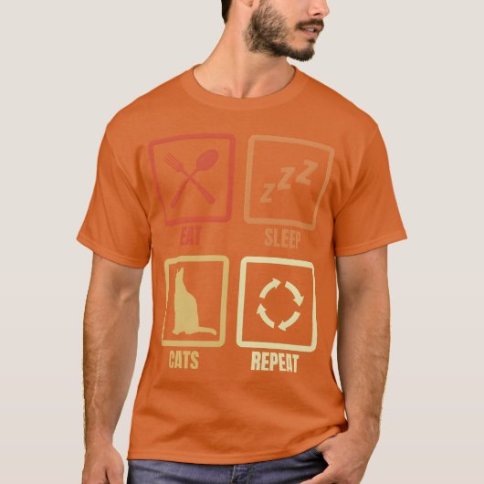 Cat Lover Routine-Freund T-Shirt (Vorderseite)
