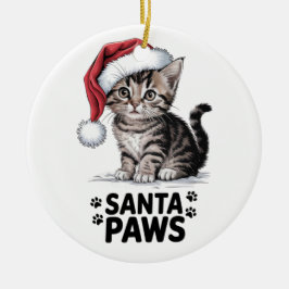 Cat Lover - Santa Paws Keramik Ornament
