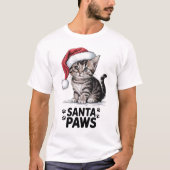 Cat Lover - Santa Paws T-Shirt (Vorderseite)
