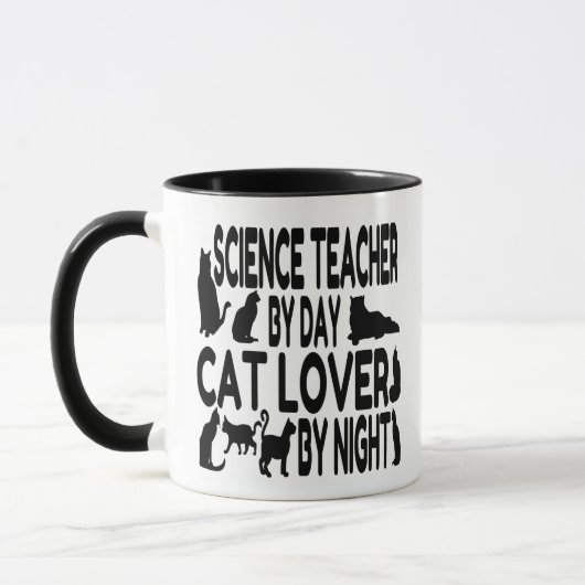 Cat Lover Science Teacher Tasse (Links)