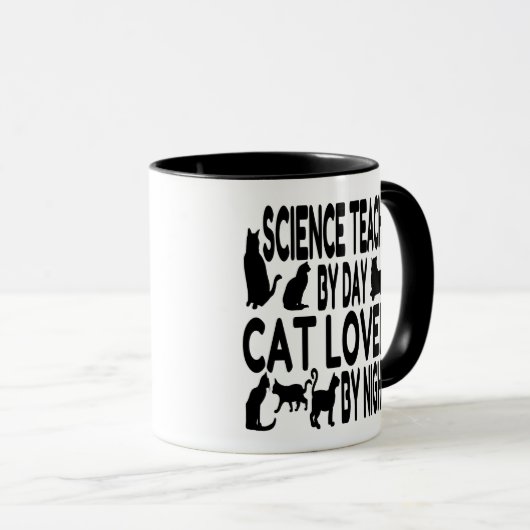 Cat Lover Science Teacher Tasse (VorderseiteRechts)