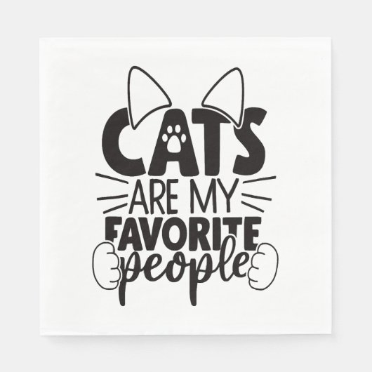 Cat Lover Serviette (Vorderseite)