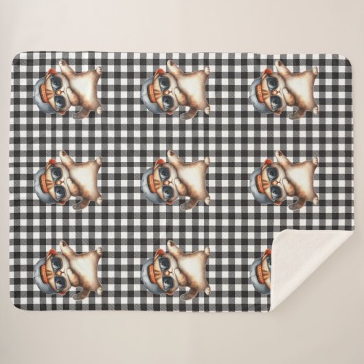 Cat Lover Sherpa Blanket Sherpadecke (Vorderseite (Horizontal))