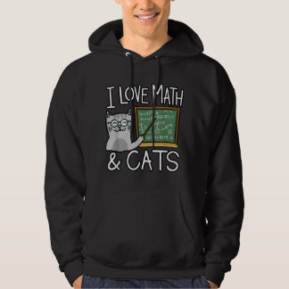 Cat Lover Shirt, ich Liebe Mathe und Katzen Shirt, Hoodie