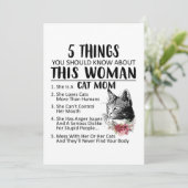 Cat Lover Sie sollten über Cat-Mama wissen Dankeskarte (Stehend Vorderseite)