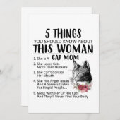Cat Lover Sie sollten über Cat-Mama wissen Dankeskarte (Vorne/Hinten)
