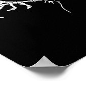 Cat Lover Skeleton Hand Boop Funny Halloween Cat Poster (Ecke)