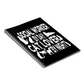 Cat Lover Sozialarbeiter Notizblock (Rechte Seite)