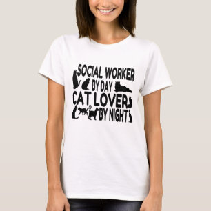 Cat Lover Sozialarbeiter T-Shirt