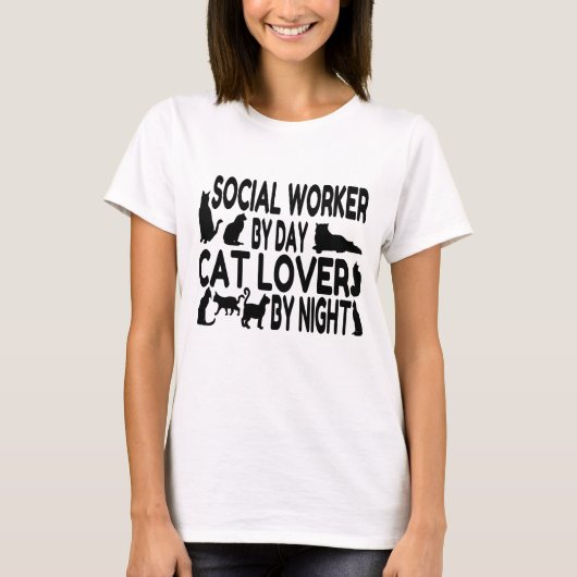 Cat Lover Sozialarbeiter T-Shirt (Vorderseite)
