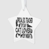 Cat Lover Special Bildung Lehrer Ornament (Vorderseite)
