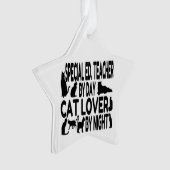 Cat Lover Special Bildung Lehrer Ornament (Vorderseite)