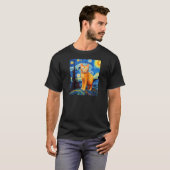 Cat Lover Starry Night Cat T-Shirt (Vorne ganz)